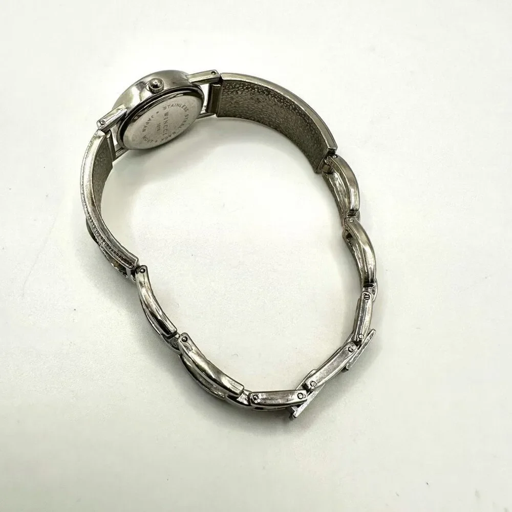 Wincci abalone silver tone watch
